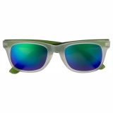 Gafas de Sol con Patillas de Color Verde y Cristales de Espejo