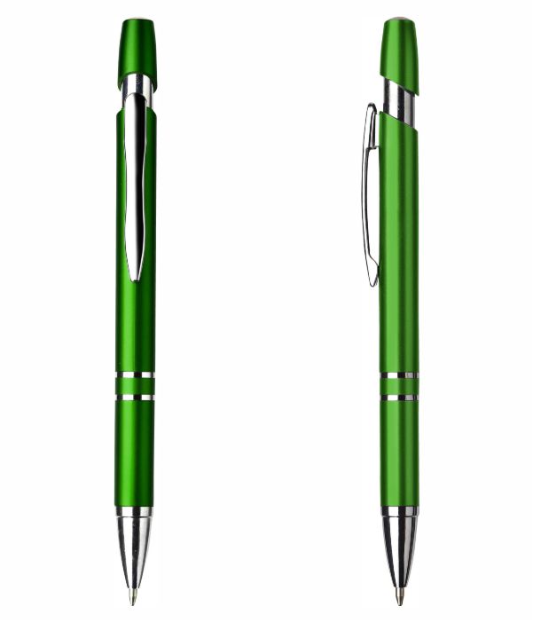 Bolígrafo Plástico Elegante Verde. Propaganda