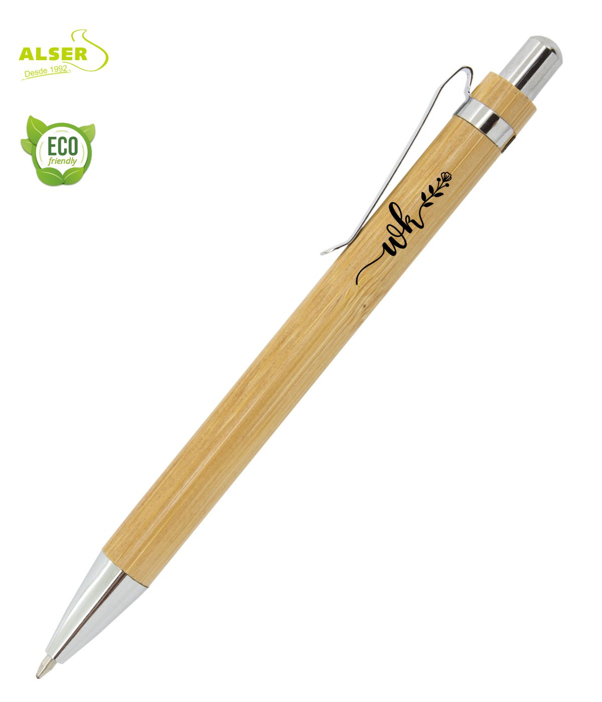 Boligrafo de bambu personalizado