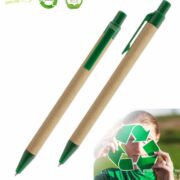 Bolígrafo de carton reciclado verde