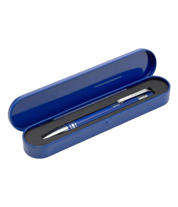Bolígrafo Metal con Estuche. Azul