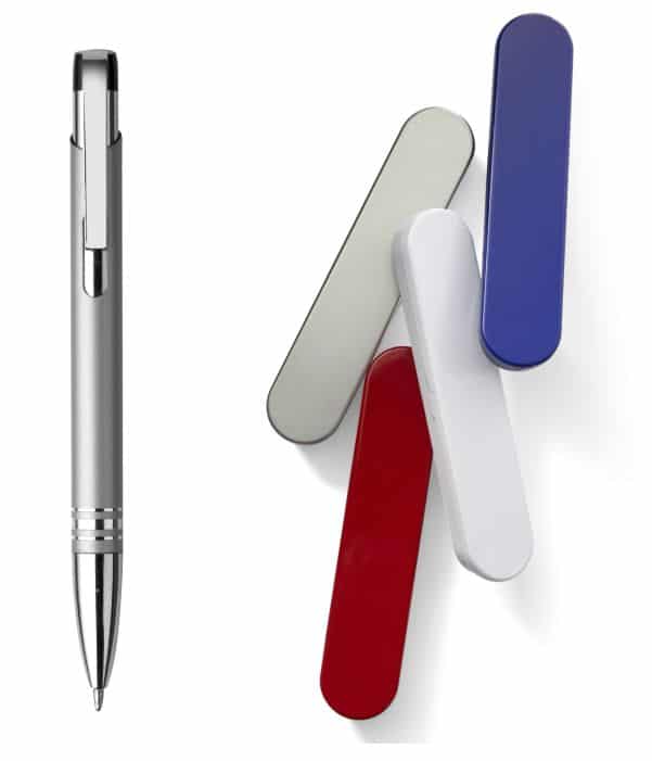Bolígrafo Metal con Estuche. Colores