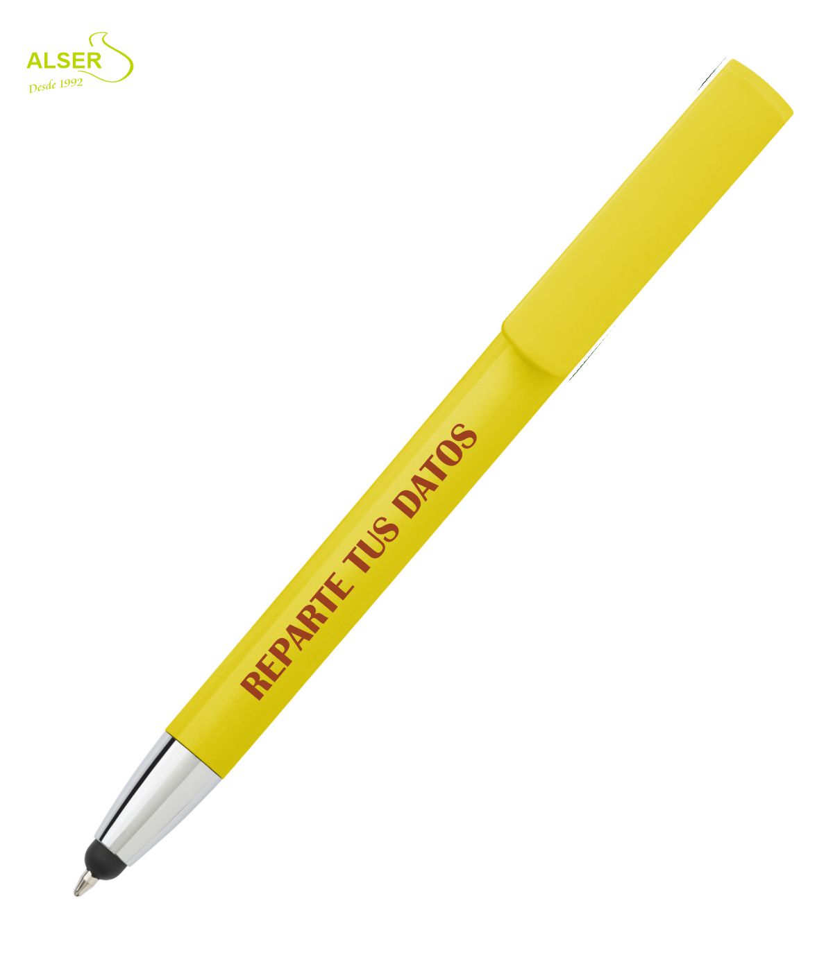 Bolígrafo Touch Sujeta Móvil Amarillo