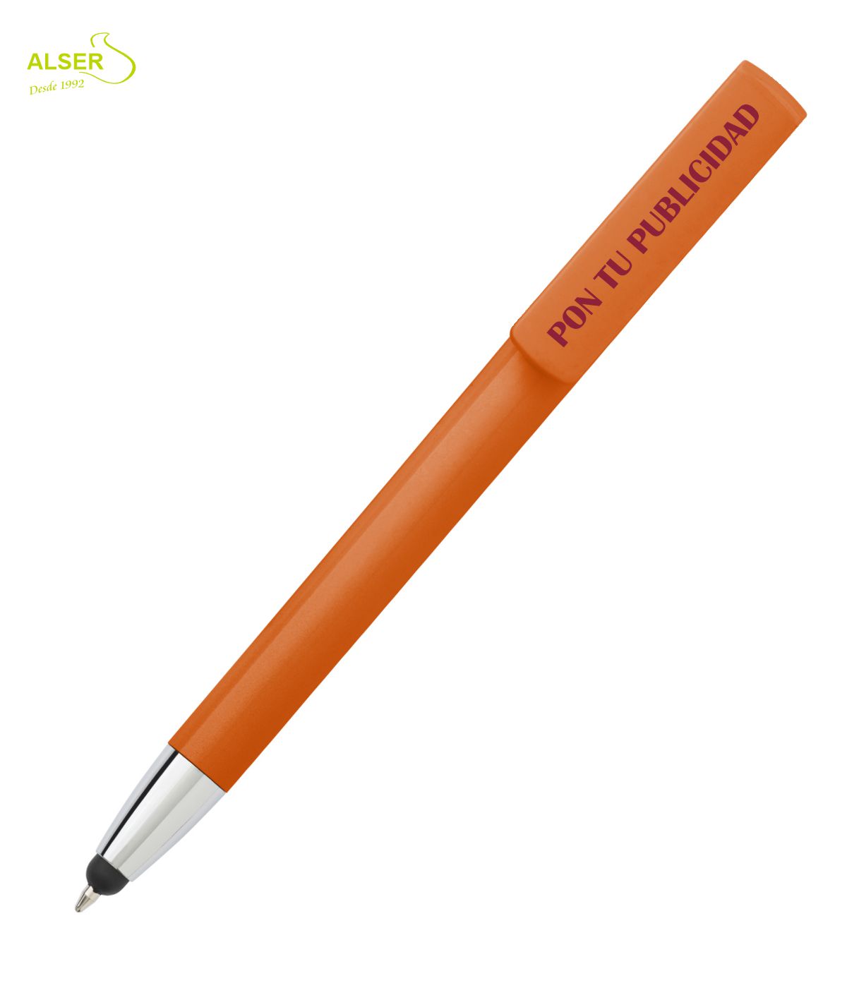 Bolígrafo Touch Sujeta Móvil Naranja