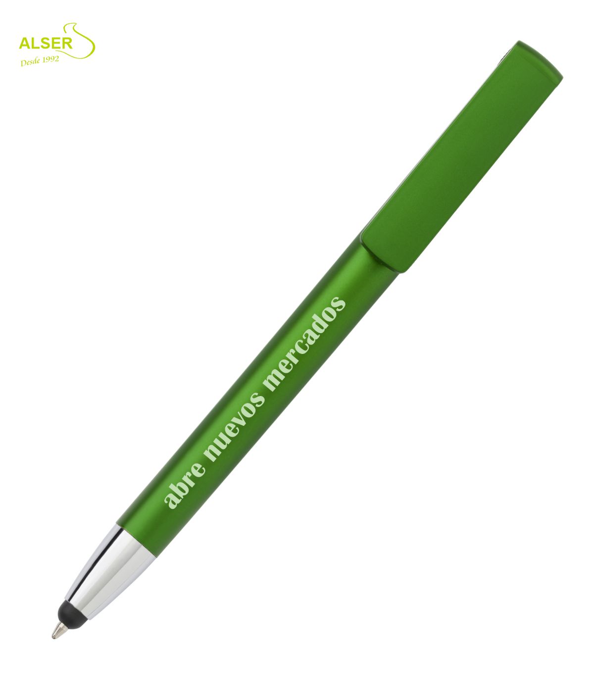 Bolígrafo Touch Sujeta Móvil Verde