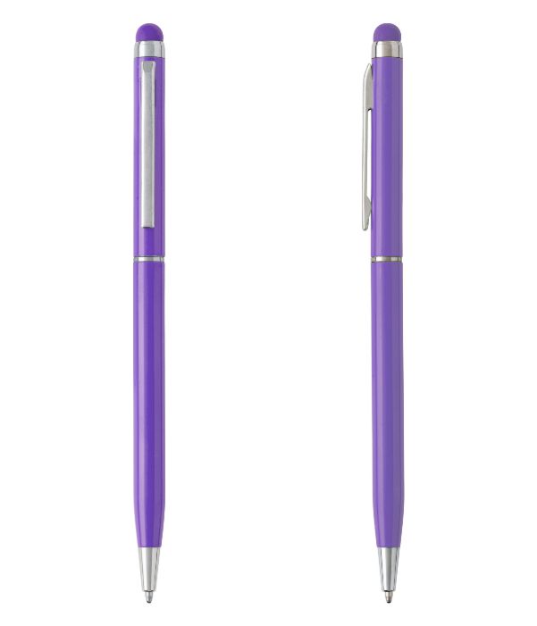 Bolígrafo Touch Aluminio Lila. Artículos Publicidad