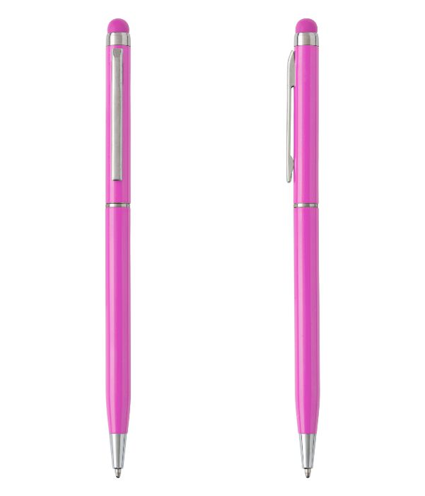 Bolígrafo Touch Aluminio Rosa. Artículos Publicidad