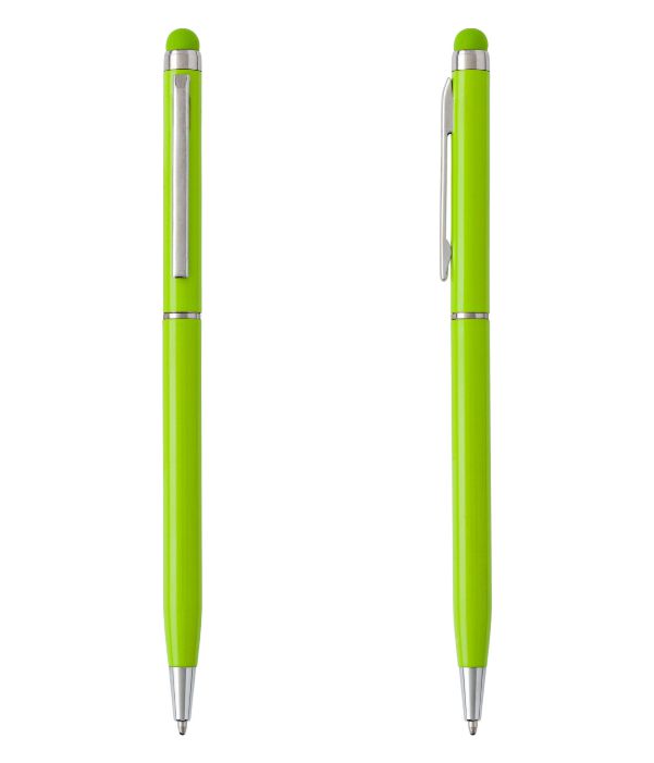 Bolígrafo Touch Aluminio Verde. Artículos Publicidad