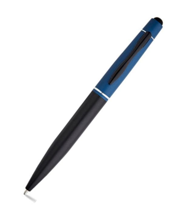 olígrafo Aluminio con touch publicidad. Azul
