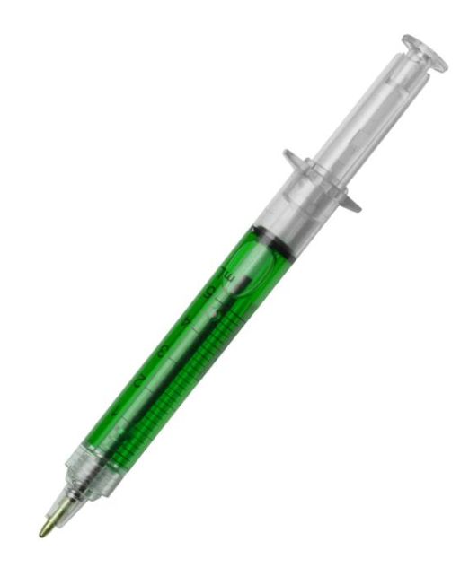 Bolígrafo Jeringuilla Personalizado Verde