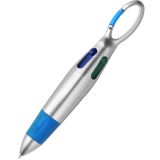 Bolígrafo mosquetón 4 Colores Azul claro. Artículo Publicitario