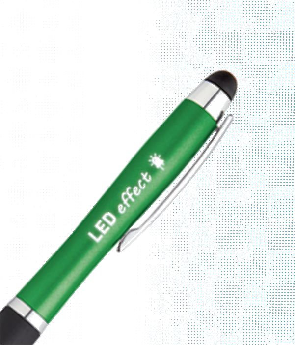 Bolígrafo Touch Led para promoción. Impactante bolígrafo para resaltar su marca sobre su competencia. Impacte con su publicidad promocional Detalle