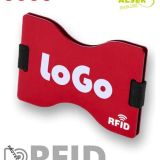 Tarjetero Rígido Rfid Personalizado Rojo. Artículos Publicitarios