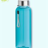 Botella de plastico azul claro