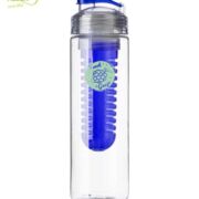 Botella de agua con difusor de fruta. Color Azul