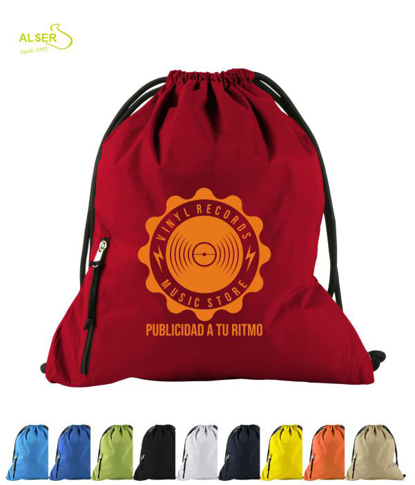mochila de cordones para publicidad. Colores