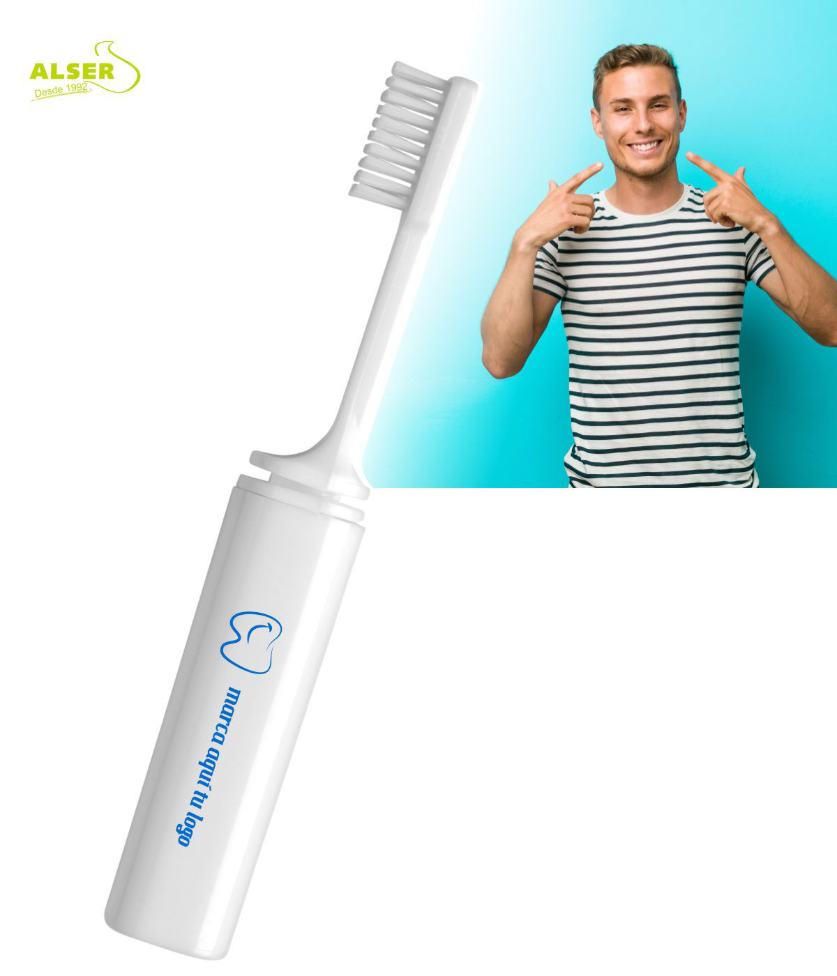 Cepillo de dientes de viaje personalizado