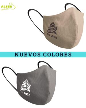 Mascarilla reutilizable con logo