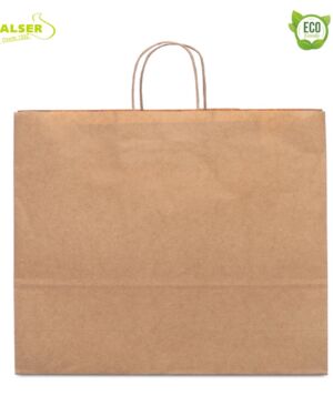 Bolsa de papel kraft extra grande con logo