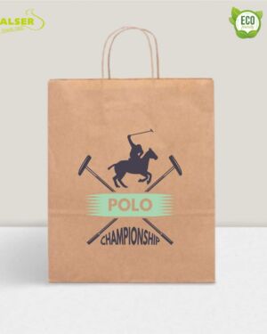 Bolsa de papel kraft con logo grande