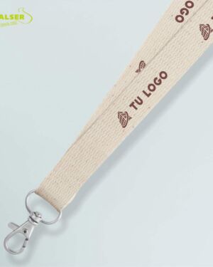 Lanyard de algodón natural personalizado