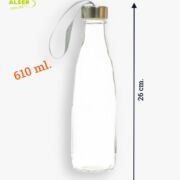 Medidas Botella de cristal de agua
