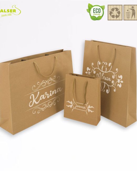 Nuez de múltiples fines trimestre Bolsas de papel personalizadas para tiendas, publicidad, eventos...
