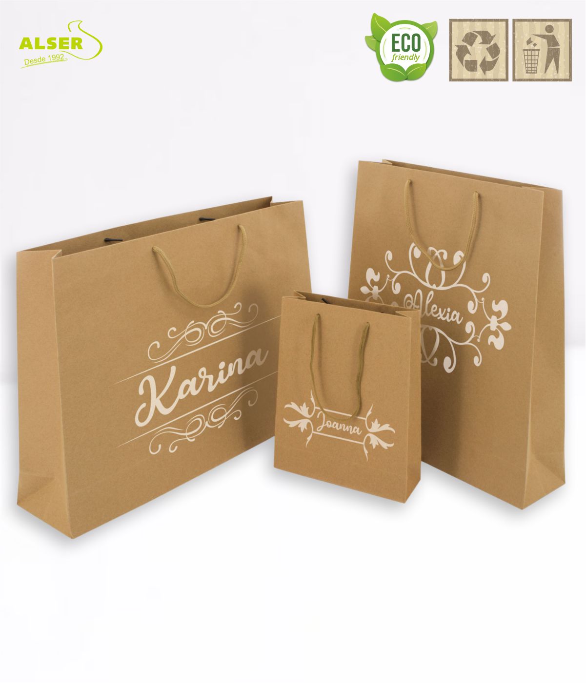 Bolsas de cartón kraft personalizadas