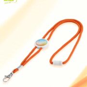 Lanyard de cordon naranja personalizado
