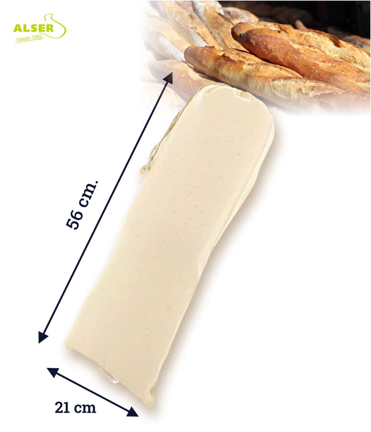 Medidas bolsa de pan algodon