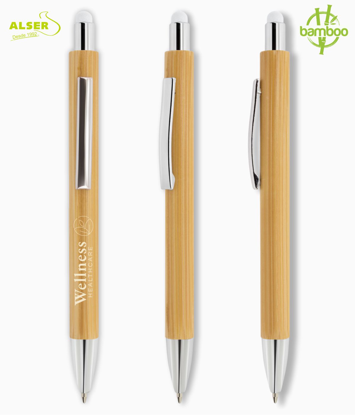 Bolígrafo de bambú para empresas