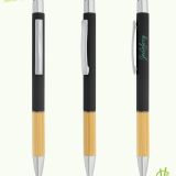 Bolígrafo bambu soft negro para empresas