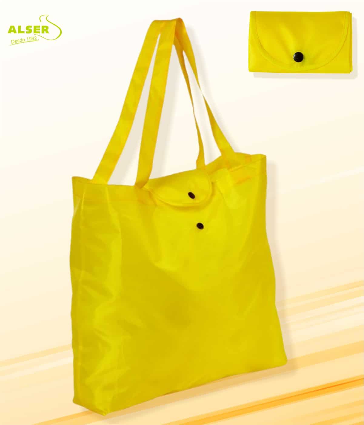 LOMOS cesta de compra shoppingbag bolsa para compras,tamaño L,en campana azul/amarillo 