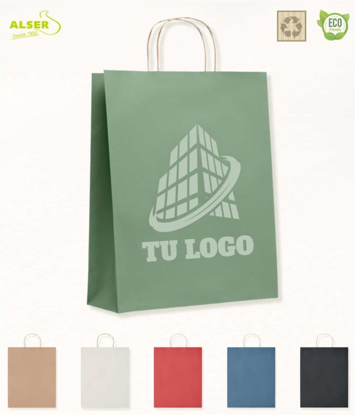 Bolsa de regalo en de colores personalizada con tu marca