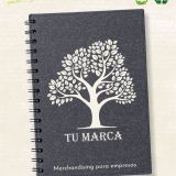 cuaderno hojas recicladas negro
