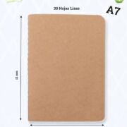 Cuaderno tapa blanda medidas