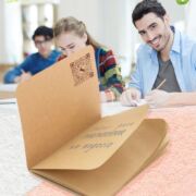 Cuaderno tapas blandas abierto