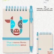 Libreta vertical para publicidad