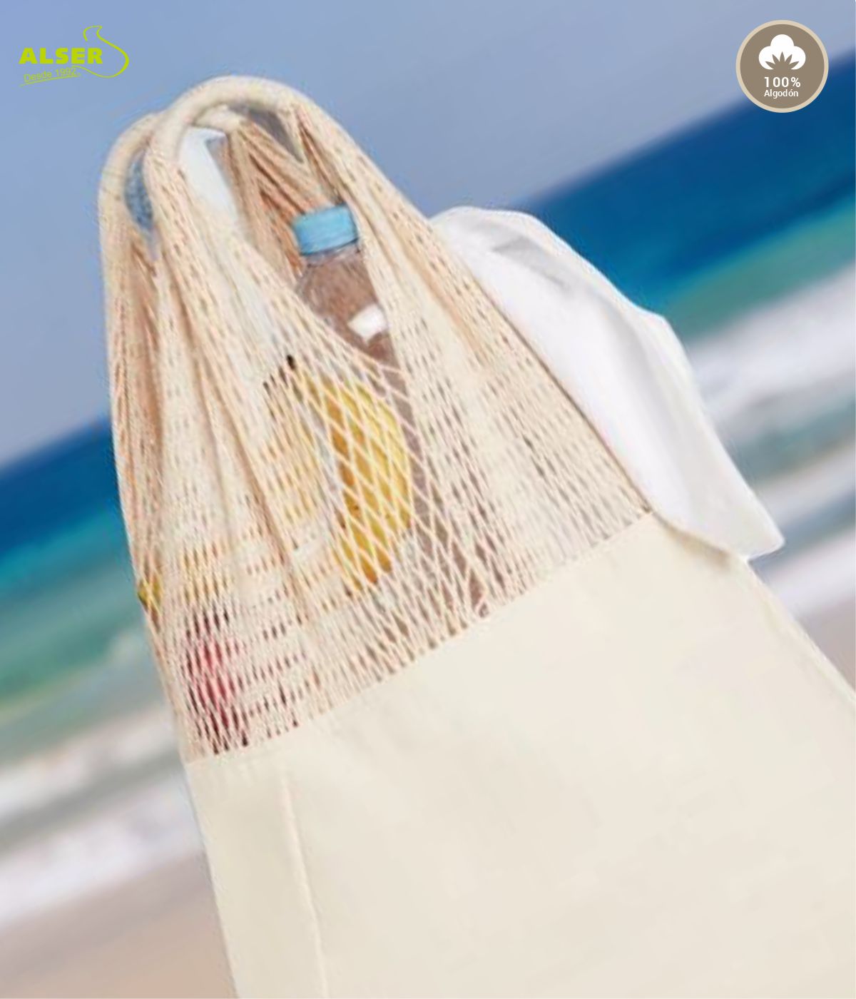 Beca sextante Habitual Bolsa rejilla playa: el complemento perfecto para el verano 🌞