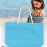 Bolsa playa algodon Azul claro