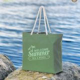 Bolsa playa algodon personalizada verde