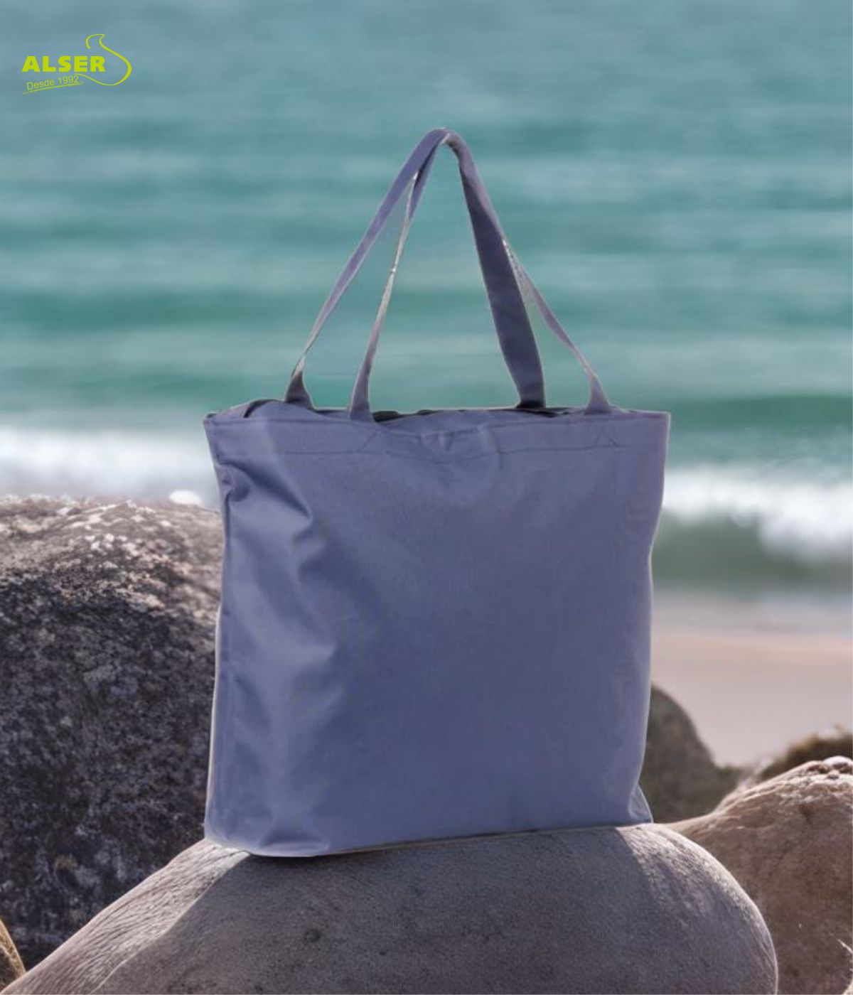 Bolsa de playa con neceser Azul