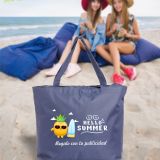 Bolsa playa con neceser Azul personalizada