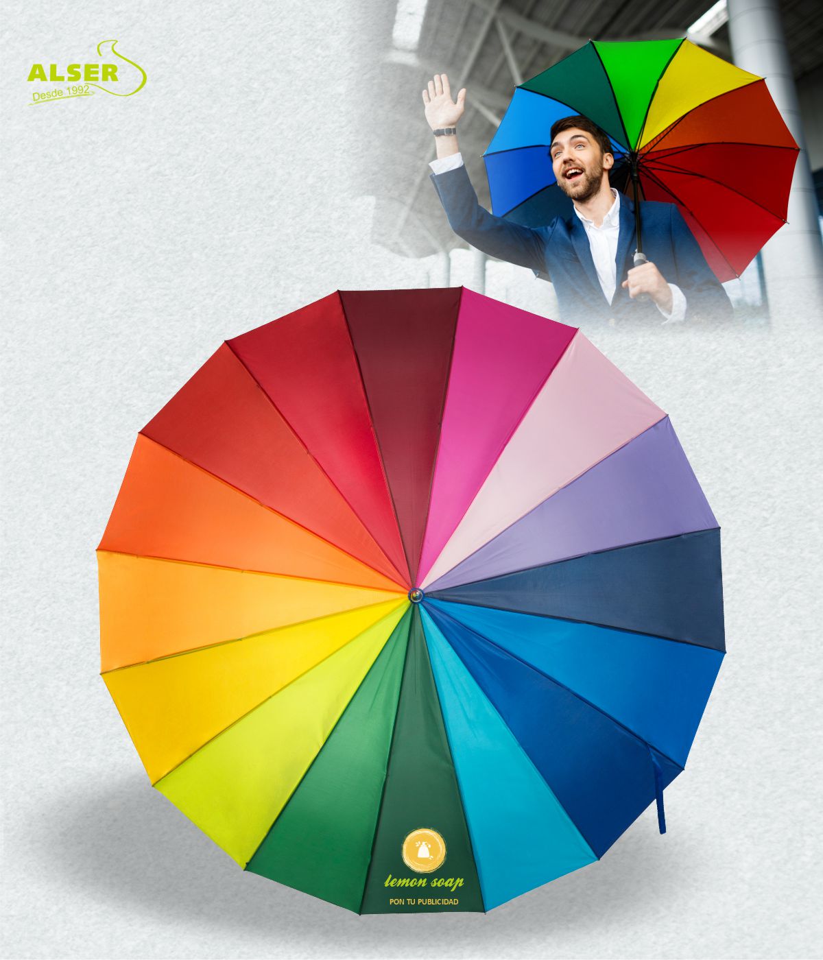 Paraguas Multicolor personalizado