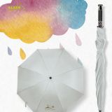 Paraguas bandolera gris para publicidad