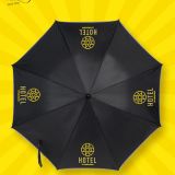 Paraguas ribete reflectante Negro personalizado