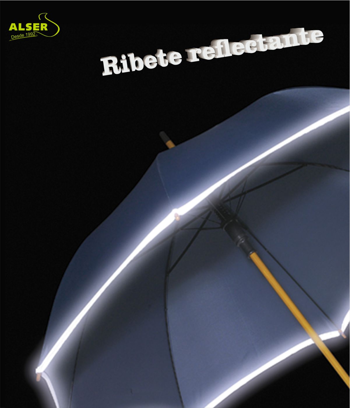 Paraguas ribete reflectante