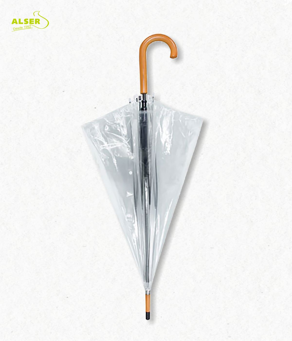 Paraguas transparente automático personalizable