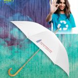 paraguas reciclado Blanco con logo
