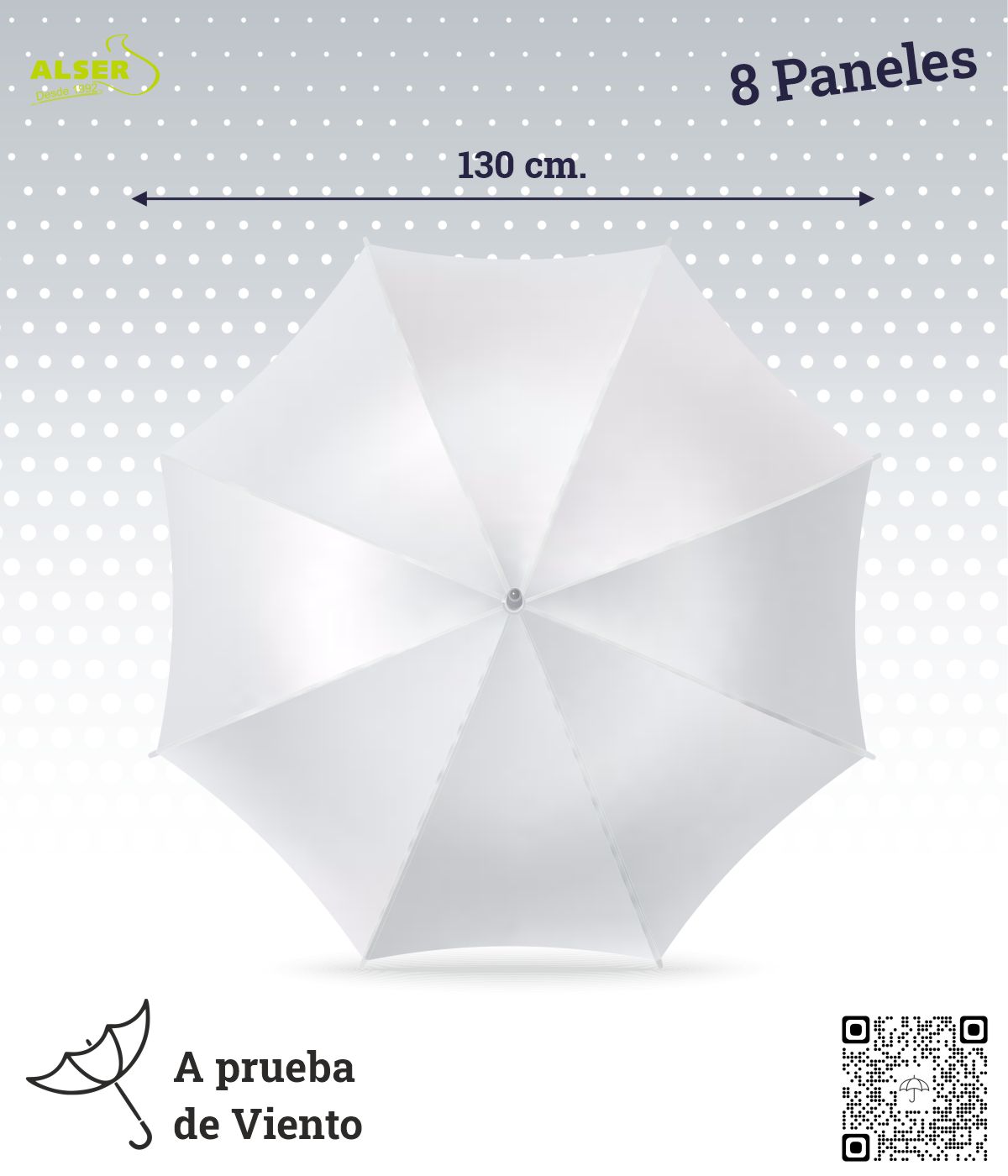 Paraguas de golf XL antiviento con Ø 130 cm Panan